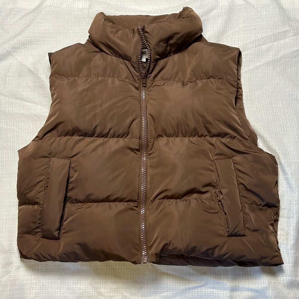 Entro Puffer Vest, Brown Women’s Size Large
